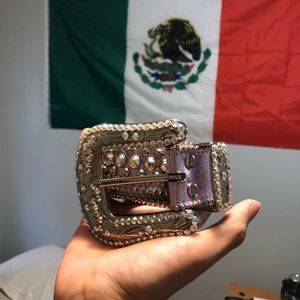 b.b simon pink Swarovski crystal belt